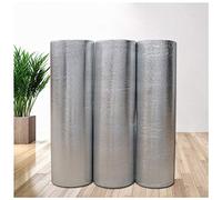 Foil Insulation Roll, Self-Adhesive Aluminium Foil Bubble Insulation for Various Uses Multiple Sizes(1x1m)