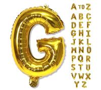 Foil Letter Balloons 40 Inch, Giant Alphabet G Customize Balloons, Large Self Inflating Name Balloon Letters Gold Decor, Helium Custom Letter Balloon for Women Birthday Party Decoration Supplies
