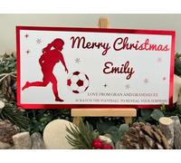 Foil Metallic Voucher Football Christmas Card, Personalised, Scratch Reveal, Ticket, Pamper Day, Present Surprise Reveal