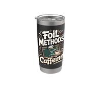 FOIL Methods and Caffeine Algebra Teacher Stainless Steel Insulated Tumbler