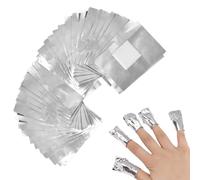 Foil Nail Wraps 400PCS Aluminium Wraps Remover with Pre-attached Lint-Free Cotton Pads,Nail Foils for Gel Nails for Manicure Nail Art Cleaner, Fast & Gentle Soak Off Gel Polish Removing,Silver