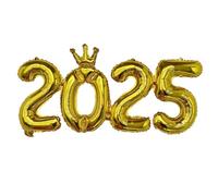 Foil Number Balloons for 2025,Holiday Decor Foil Balloons - 2025 New Year Numbers Balloon for New Year's Eve Parties Supplies, Year Decorations, Christmas