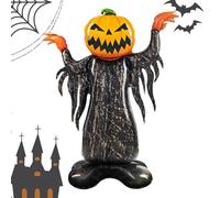 Foil Pumpkin Balloons - Gothic Halloween Standing Balloons - Funny Festival Spider Balloons, Horror Bat Balloons for Haunted House, Floor, Party