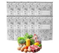 Foil Sealable Bags - Pet, Pe Aluminum Foil Sealable Storage Bags, Keeping Bag | For Vegetables Fruits Meat Seafood Refrigerator Busy Parents College Students With Label And Zip Lock