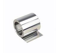 Foil Sheet, 2 Meters Thin Stainless Steel StripThickness 0.1/0.2/0.3mm Sheet Silver Film Foil(0.1mm Thick,100mm width)