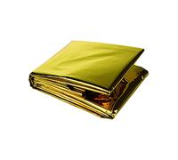 Foil Survival Blanket, Value Foil Aid Adults Survival Blanket Reflective Thermal First Aid Space Individually Packaged Blanket for Outdoors, Hiking (Gold(160 * 210cm)