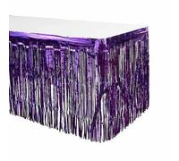 Foil Table Skirt 160cm x 70cm (Dark Purple)