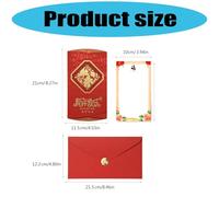 Foil Traditional Horse Symbolism Greeting, May all go well with | Embossed Holiday Card for Corporate Event Gifting, Gold Foil Detail for Festival Celebration and Traditional