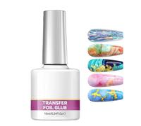 Foil Transfer Gel - Strong Adhesive, 10ml Nails Art Glue, Foil Sticker Transfer Gel for Nail Decoration, Easy Apply Nail Foils Adhesive for Home Salon Beginners Professionals Wedding Party Use