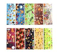 Foil Transfer Nail Sticker 10 Sheets Halloween Nail Foil Transfers Stickers Pumpkin Spider Skull Ghost Witch Nail Decals Festival Party Supplies Decoration Manicure Tips Wraps