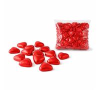 Foiled Milk Chocolate Red Hearts 500g - Individually Wrapped Milk Chocolates For Men and Women - Ideal For Valentines day, Mother's Day & Weddings