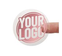 Foiled Transparent Stickers - Custom Logo Labels - 37mm Metallic Round Clear Stickers - Choose from Gold, Silver, Rose Gold or Rainbow Holographic (Rose Gold Foil, 105 Labels (3 Sheets))