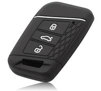 Foils+More Car Key Cover - Compatible with VW Passat B8, Seat, Skoda - Silicone TPU Case - Protective Cover for Car Keys - Black and White