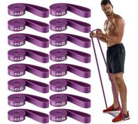 Foilswirl 16 Pcs Resistance Bands 35-85 lbs Pull up Assistance Bands Exercise Workout for Working Out Muscle Training Therapy Muscle Training Men and Women (Purple)