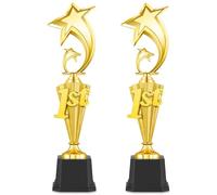 Foilswirl 2 Pcs 1st Place Trophy First Place Award for Sports Tournament Funny Gold Winner Trophy Cup for Football Soccer Competitions Reward Ceremony (Classic)