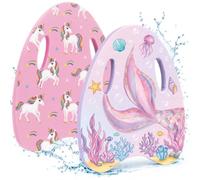 Foilswirl 2 Pcs Swimming Kickboard for Kids Cute Pattern, Unicorn,Mermaid