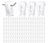 Foilswirl 400 Pack Inventory Control Clips Peg Hook Product Stoppers Fits 0.15" to 0.25" Diameter Plastic or Metal Hooks Product Display Control Pegboard Accessories Keep Merchandise on Hooks