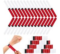 Foilswirl 48 Pcs Cartoon Animation Slap Bracelets for Kids Gifts Bulk Red White Black Slap Bracelets Birthday Party Favors Students Teacher Classroom School Favors Prizes Exchanging Gifts