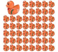 Foilswirl 50 Pcs Christmas Mini Resin Gingerbread Ducks Tiny Ducks Figurine Miniature Animals Figures Christmas Gingerbread Decoration for Home Dollhouse Ornament Accessories