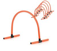 Foilswirl 6 Pcs Indoor Training Arches with Removable Base Soccer Training Passing Arcs Turf Soccer Arches Indoor Soccer Training Equipment Footwork and Kicking Drills for Football Basketball Practice