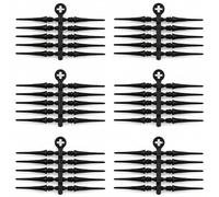 Foilswirl 6 Set (10 Pcs/Set) Black 2ba Electronic Dart Tips Fit Point Plus Points Plastic Dart Tips - Fit Point Plus Universal Plastic Soft Tip Points