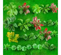 FOIMAS 100pcs Miniature Plant Set - Mini Trees, Flowers, Shrubs for Fairy Garden, Diorama, Train Scenery, Sand Architecture Model Craft Supply