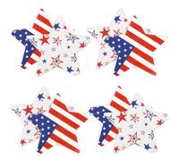 FOIMAS 50pcs Fourth of July Star Napkins, Disposable American Flag Star Shaped Napkins for Veterans Day Independence Day Party Decoration Supply