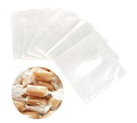 FOIMAS 600pcs Clear Cellophane Candy Wrappers, 5 x 5 Inches Square Candy Bags For Christmas Caramels Chocolate Nougat Lollipops Treats And Party Favors