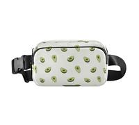 Foiosoh Avocado Tropical Fruit Fashionable Waist Bag Fanny Pack for Women Men Teens Water Resistant Crossbody Passport Bag with Adjustable Strap for Cycling Hiking Gym, Avocado Tropical Fruit green,