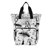 Foiosoh Baby Diaper Bags Multi-functional Waterproof Baby Pack Diaper Bag for Shopping Traveling Woodland Mushrooms Mystical