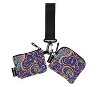 Foiosoh Beautiful Dead Purple Women's Card Cases Change Holder Cute Fashion Credit Card Wallet Organizer with Zipper Pocket for Work Travel 2 Packs, beautiful dead purple, One Size, Modern