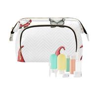 Foiosoh Beauty Polar Bear White Makeup Bags Essentials Cosmetic Travel Bags For Women Cosmetic Bags For Purse for Makeup Travel, Aesthetic Happy Gnomes white, One Size, Cartoon