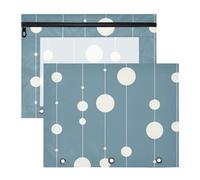 Foiosoh Binder pencil poucheses Adorable 3 Rings Pocket for 3 Rings Binder 2 Pack Students Office Seamless Simple Circle
