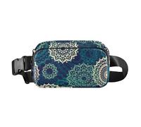 Foiosoh Bohemian Mandala Floral Trendy Waist Bag Fanny Pack for Women Men Teens Small Running Belt Bag Waist Pack with Adjustable Strap for Shopping Sports Work, Bohemian Mandala Floral Flower Rustic,