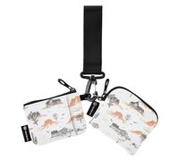 Foiosoh Boho Cactus and Dream Catcher Women's Coin Purses Card Cases Minimalist Identity Card Protector with Zipper Coin Pocket for Ladies Girls 2 Pcs, Boho Cactus and Dream Catcher, One Size, Modern