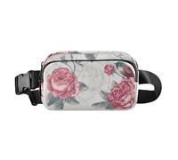 Foiosoh Botanical Pattern Vintage Style Fashionable Fanny Waist Pack for Women Men Mini Cross Body Bag Belt Pack with Adjustable Strap for Travel Shopping Running, botanical pattern vintage style