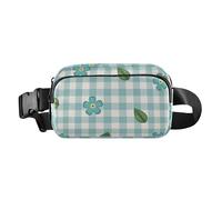 Foiosoh Buffalo Check Scotland Trendy Waist Bag Fanny Pack for Women Men Teens Multipurpose Sling Bag Travel Essential with Adjustable Strap for Travel Shopping Running, Buffalo Check Scotland teal,