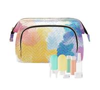 Foiosoh Camouflage Peach White Cosmetic Bags Waterproof Cosmetic Travel Bag Women Wallet Purse for Makeup Organizer, Lightning colorful pattern, 1 size, Cartoon, Lightning colorful pattern, 1 size,