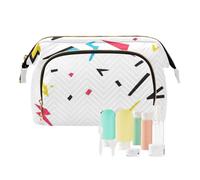 Foiosoh Camouflage Peach White Cosmetic Bags Waterproof Cosmetic Travel Bag Women's Coin Purse Wallet for Makeup Organizer, Lightning Video Game white, One Size, Cartoon