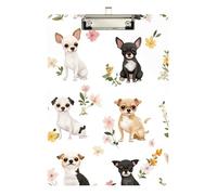 Foiosoh Cartoon Chihuahua Dogs White clipboard Padded Standard Hole for Coaches Medical Classroom Size 9 x 12