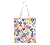 Foiosoh Confetti Dots Stars Tote Bags Canvas Cloth Tote Bag With Handles Tote Bags Bulk for Sping, Grocery, Work, Book Cloth Sping Bags