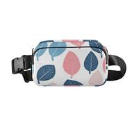 Foiosoh Country Leaf White Fashionable Waist Bag Fanny Pack for Women Men Teens Small Crossbody Sport Bag with Adjustable Strap for Travel Gym Work, country leaf white, One Size