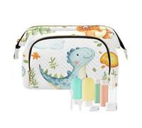 Foiosoh Cute Dinosaurs Funny Pattern Makeup Bags Lightweight Makeup Travel Bag Women's Coin Purse Wallet for Large Cosmetic, cute Dinosaur pattern white, One Size, Cartoon