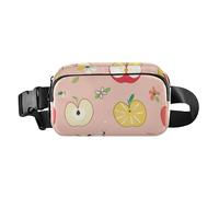 Foiosoh Cute Fruit Peach Stylish Waist Pack Crossbody Bag for Women Men Teens Waterproof Bum Belt Bag with Adjustable Strap for Travel Gym Work, Cute fruit Peach, One Size