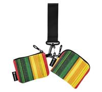 Foiosoh Dot Red and Yellow Green Dual Coin Purse Credit Card Holder Wallet Small Detachable Wristlet Wallet Key Holder with Keychain for Men Women 2 Packs, dot red and yellow green, One Size, Modern