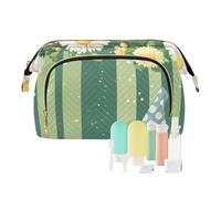 Foiosoh Easter Day Lamb and Carrot Green Toiletry Bag Waterproof Make Up Bags For Women Cosmetic Bags For Purse for Travel Accessories, Easter day Gnome Daisy, One Size, Cartoon