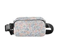 Foiosoh Fashion Beige Floral Leaf Fanny Pack for Women Men Teens Fanny Pack Water Resistant Waist Pack with Adjustable Strap for Travel Shopping Running Beige 1 Size, beige, 1 size