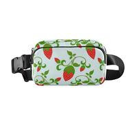 Foiosoh Floral Pattern Elegant Fashion Waist Pack Crossbody Bag for Women Men Teenagers Multipurpose Crossbody Passport Bag with Adjustable Strap for Cycling Hiking Gym, Floral pattern elegant green,