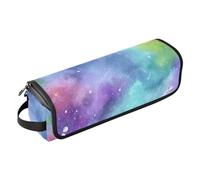 Foiosoh Hair Tools Travel Bag with Removable Heat Resistant Mat Removable Hair Styling Accessories Organizer for Curling Iron Straightener Flat Hair Dryer, Pastel Cosmic Symphony