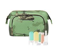 Foiosoh Helicopter Camouflage Green Makeup Bags Lightweight Travel Makeup Bags Jewelry For Travel Set, Camouflage Helicopter, 1 Size, Cartoon, camouflage helicopter, 1 size, Cartoon